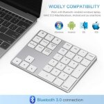 Pav numrique sans fil bluetooth rechargeable 34 touches extension pour entre de donnes sur imac macbook ...