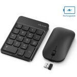 Clavier pav numrique - zgeer - sans fil rechargeable - souris silencieuse - usb - noir