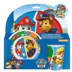 Set vaisselle - paw patrol - 3 pices - mlamine - assiette 20 cm - gobelet 200 ml
