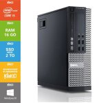 Dell - optiplex 7010 - intel core i5 - ram 16go - stockage 2to ssd - windows 10 - pc de bureau reconditionn� ...