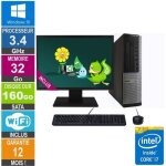 Pc de bureau - dell - optiplex 7010 dt - core i7 - 3770 3. 40ghz - 32go ram - 160go hdd - ecran 24