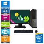 Pc de bureau - dell - optiplex 7010 dt - core i7 - 3770 3. 40ghz - 32go ram - 240go ssd - ecran 24 Pc de bureau - dell - optiplex 7010 dt - core i7 - 3770 3. 40ghz - 32go ram - 240go ssd - ecran 24