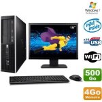 Pc complet hp elite 6000 pro sff e5400 2. 7ghz 4go disque 500go wifi windows10 pro + ecran 19
