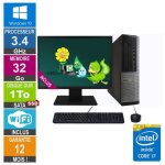 Pc de bureau - dell - optiplex 7010 dt - core i7 - 3770 3. 40ghz - 32go ram - 1to ssd - ecran 24 Pc de bureau - dell - optiplex 7010 dt - core i7 - 3770 3. 40ghz - 32go ram - 1to ssd - ecran 24
