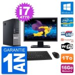 Pc dell 9020 sff ecran 19 intel i7 - 4770 ram 16go disque 1to windows 10 wifi Pc dell 9020 sff ecran 19 intel i7 - 4770 ram 16go disque 1to windows 10 wifi