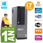 Pc dell 9020 sff intel i7 - 4770 ram 16go disque 1to graveur dvd wifi w7