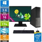 Pc dell optiplex 3010 dt i5 - 3470 3. 60ghz 16go / 1to wifi w10 + ecran 22