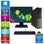 Pc dell optiplex 3010 dt i7 - 3770 3. 90ghz 8go / 1to wifi w10 + ecran 22