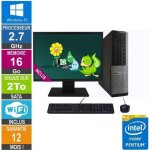 Pc dell optiplex 7010 dt g630 2. 70ghz 16go / 2to wifi w10 + ecran 20