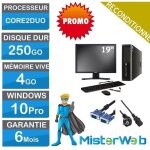 Pc fixe - cran 19 pouces - hp 6000 pro - 250go hdd - 4go ram - win 10