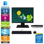 Pc hp prodesk 600 g4 mini i5 - 8500t 3. 50ghz 8go / 240go ssd wifi w11 + ecran 20