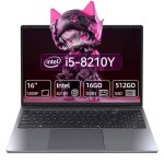 Pc portable 16 - intel core i5 - 8210y(jusqu� 36 ghz) - 16go ram ddr3 512go ssd - windows 11pro - rj45 ...