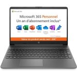 Pc portable hp 15s - fq0024nf - windows 11 - 156 fhd - celeron n4120 - ram 4go - 128go ssd - microsoft ...