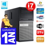 Pc tour dell 9020 intel core i7 - 4790 ram 4go disque dur 2to graveur dvd wifi w7