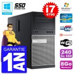 Pc tour dell 9020 intel core i7 - 4790 ram 8go ssd 240go graveur dvd wifi w7