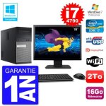Pc tour dell optiplex 9020 - core i7 - 4790 - 16go ram - 2to hdd - ecran 19 - windows 7 pro