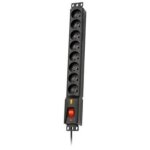 Pdu rack 19 - lestar - lxarm 810 g - a - 8 prises 10a - c�ble 15 m - parafoudre & disjoncteur r�armable ...