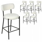 Peaches chaise lot de 6 chaises de salon convient aux salons avec dossier et aux bars blanc 41 * 44 * ...