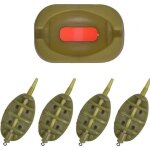 Pêche feeders inline plat pêche à la carpe méthode plomb avec 5pcs mold bait quick release Pêche feeders inline plat pêche à la carpe méthode plomb avec 5pcs mold bait quick release