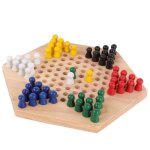 Jeu de soci�t� - hb016 - jeu de dames chinois classique - en bois - 60 pi�ces - pour enfants � partir ...