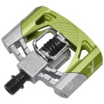 P�dales automatiques vtt - crankbrothers mallet 2 femme - raw / gr�n - 508g