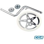 Pdalier bmx monobloc - non spcifi - 44 dts - argent - ensemble avec cuvettes - d1 / 2