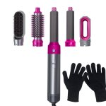 Brosse soufflante 5 - en - 1 multifonction - sche - cheveux lisseur boucleur automatique accessoires ...
