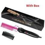Peigne chauffant 2 en 1 pour lisser les cheveux brosse chauffante fer plat uk pink with box uk