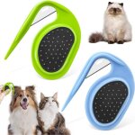 Peigne - coupe noeud chat - acier inoxydable - pour poils longs - 2 pièces Peigne - coupe noeud chat - acier inoxydable - pour poils longs - 2 pièces