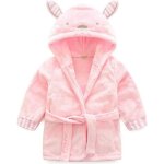 Peignoir de bain  capuche pour bb - lapin rosemkk8 - 4 ans - flanelle super confortable