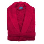 Peignoir de bain col chle 100 % coton fuchsia s