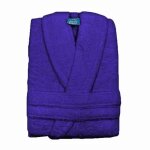 Alpes blanc - peignoir de bain mixte  col chle 70% coton et 30% bambou 450 g - doux absorbant hypoallergniq ...