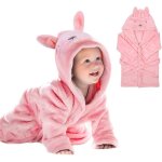 Peignoir de bain pour enfant peignoir en peluche pour b�b� gar�on / fille � capuche animal doux chaud ...