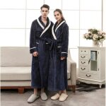 Peignoir de bain pour femme et homme - marine - taille xxxl