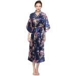 Peignoir de bainpeignoir kimonorobe kimono longue en satin de soiepeignoir imprim fleurs de cerisierpour ...