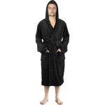 Peignoir de bain - luxe - noir - flanelle - taille m - lgance chic
