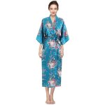 Peignoir de bainpeignoir kimonorobe kimono longue en satin de soiepeignoir imprim� fleurs de cerisierpour ...