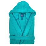 Peignoir capuche - alpes blanc - 100% coton - 450g / m² - bleu canard - taille m Peignoir capuche - alpes blanc - 100% coton - 450g / m² - bleu canard - taille m