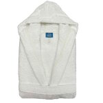 Peignoir de bain blanc à capuche 100% coton xxl Peignoir de bain blanc à capuche 100% coton xxl