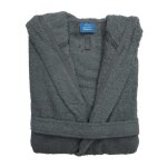 Peignoir capuche 100% coton - couleurs peignoirs - gris / grey taille - xl