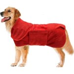 Peignoir pour chien en microfibre super absorbant avec ceinture �lastique serviette pour chien � s�chage ...