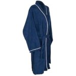 Peignoir - esprit - bleu - coton - 63x1x120 cm - confortable et lgant