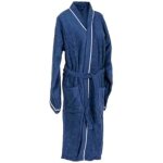 Peignoir - esprit - femme - bleu - coton - confortable et lgant