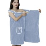 Peignoir femme - noname - polaire corail - 80x135cm - doux et absorbant - lgance chic