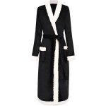 Peignoir femmes avec poche robe de chambre pais en flanelle peignoirs de nuit longue - longue hiver ...