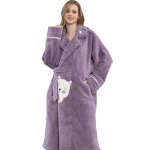Peignoir de nuit - mode femme - violet - coton et polyester - taille m - style classique