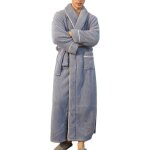 Peignoir peluche femme homme - bleu - col châle - poches et ceinture - polyester corail - chaud et doux ... Peignoir peluche femme homme - bleu - col châle - poches et ceinture - polyester corail - chaud et doux ...