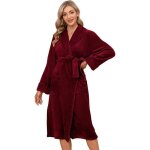 S?peignoir polaire femme robe de chambre polaire peignoir de bain peignoir en tissu anchesonguesanteau[2932] ...