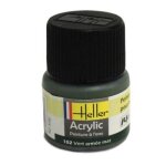 Peinture acrylique  leau pour maquettes - heller - 102 vert arme mat - contenance 12 ml