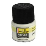 Peinture acrylique  leau pour maquettes - heller - 130 - blanc satin - contenance 12 ml